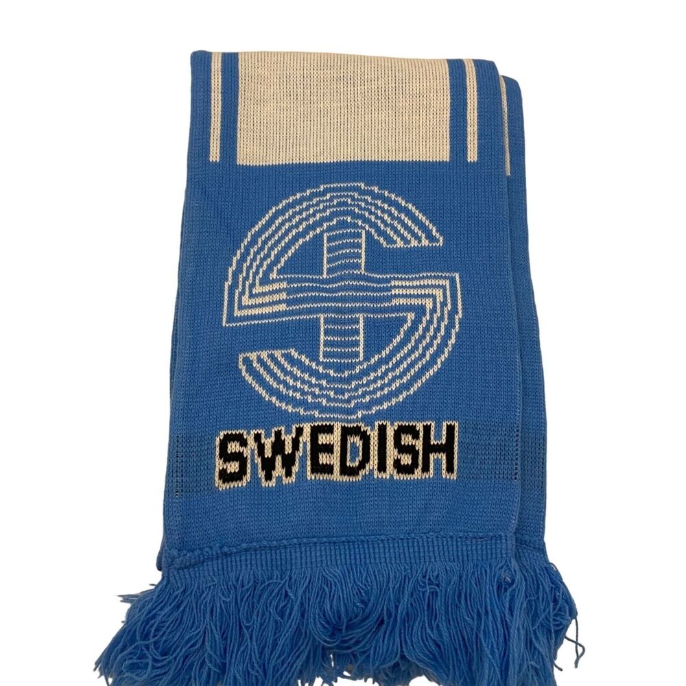 #6181 Redmond Swedish Blue knit Scarf NOS